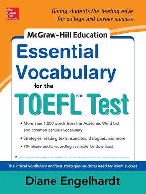 cover image of McGraw-Hill Education Essential Vocabulary for the TOEFL Test